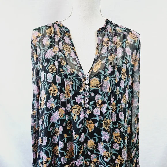 NWT Free People See It Through Floral Maxi Dress Medium - Picture 5 of 15